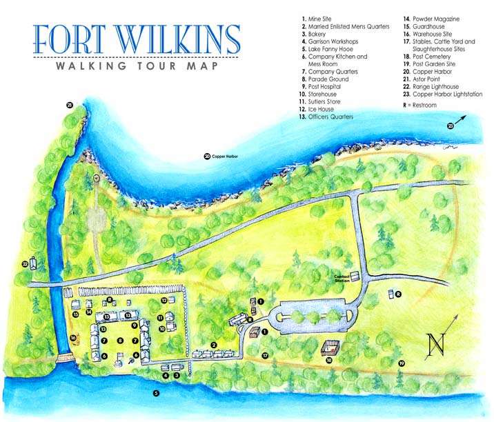 map of fort wilkins historic site
